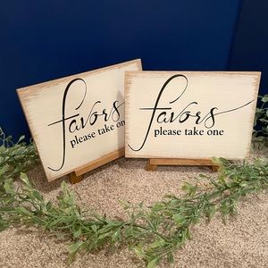 Favors Sign for Party